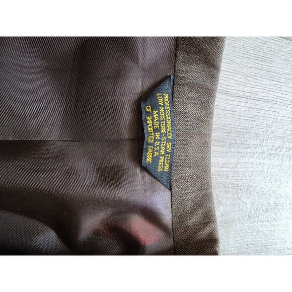 Strathmore Mens Wool Brown Blazer Suit Jacket 100% Pure Wool 2-Button Style 42 - Picture 5 of 10